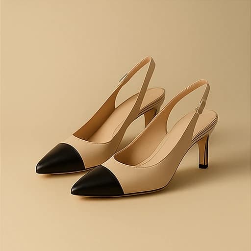 Two-Tone Slingback Pumps